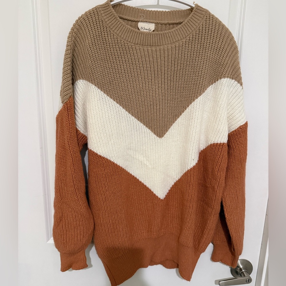 Crewneck Block Sweater
